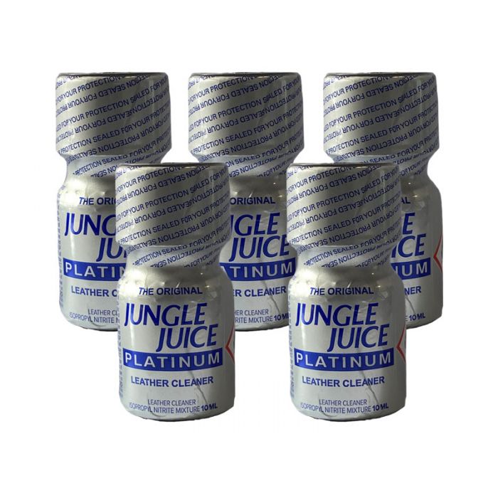 JUNGLE JUICE PLATINUM LEATHER CLEANER POPPERS - 10ML - 5 PACK